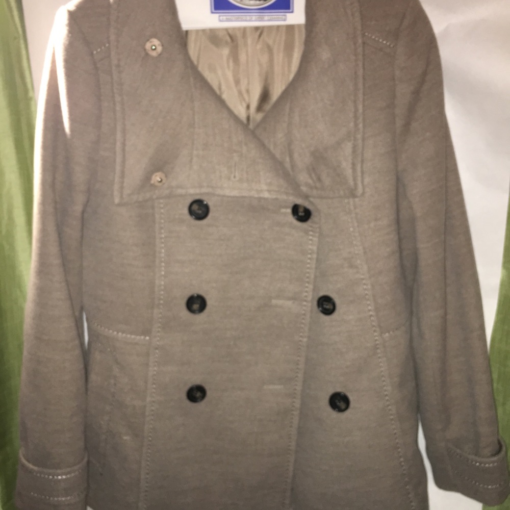 Beige pea coat